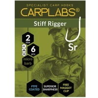 Carlige Konger Carplabs Stiff Rigger Titanium Grey Ringed Nr.8, 6buc/plic Carlige Konger Carplabs Stiff Rigger Titanium Grey Ringed Nr.8, 6buc/plic