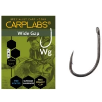Carlige Konger Carplabs Wide Gap Titanium Grey Ringed Nr.2, 6buc/plic