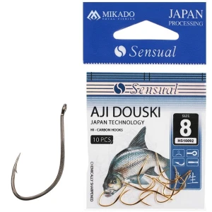 Carlige MIKADO Sensual Aji Douski W/Ring BN, Nr.14, 10buc/pac