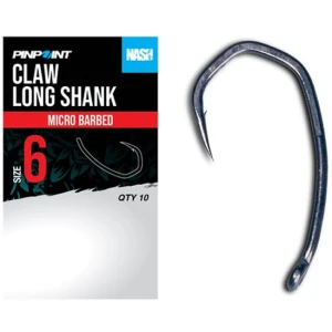 Carlige NASH Claw Long Shank Size 4, 10buc/pac Carlige NASH Claw Long Shank Size 4, 10buc/pac