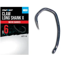 Carlige NASH Claw Long Shank X Size 6, 10buc/pac