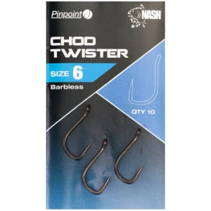 Carlige NASH Twister Chod Barbless, Size 8, 10buc/plic