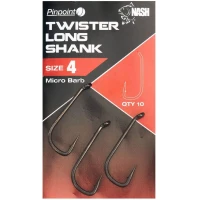 Carlige Nash Twister Long Shank Micro Barb, Size 4, 10buc/pac