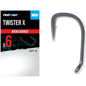 Carlige NASH Twister X Size 6, 10buc/pac Carlige NASH Twister X Size 6, 10buc/pac