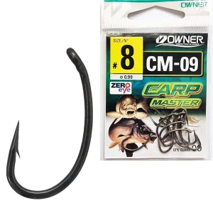 Carlige OWNER CM-09 Carp Master Curve Shank Magic Fusso, Nr.8, 9buc/pac