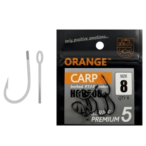 Carlige Orange Carp PTFE Coated Series Premium 5, Nr.16, 8buc/pac Carlige Orange Carp PTFE Coated Series Premium 5, Nr.16, 8buc/pac