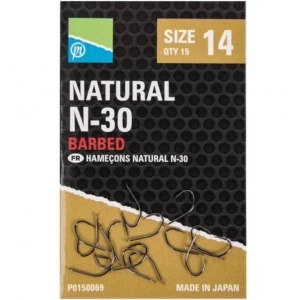 Carlige Preston Natural N-30, Nr.10, 15buc/pac Carlige Preston Natural N-30, Nr.10, 15buc/pac