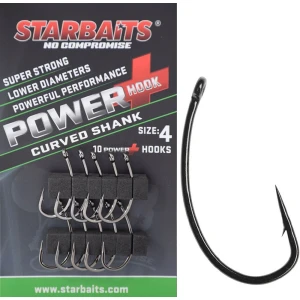 Carlige STARBAITS Power Curved Shank, Nr.4, 10buc/pac