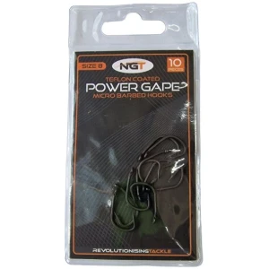 Carlige Teflonate NGT Power Gape Hooks, Nr.8, 10buc/pac