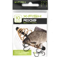 Carlige X-FISH Rigs Bottom Hooks, Nr.12, 8buc/pac