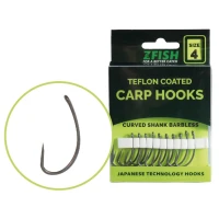 Carlige Zfish Teflon Hooks Curved Shank Barbless-Hook, Nr 8, 10Buc
