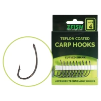 Carlige Zfish Teflon Hooks Curved Shank-Hook size, 4