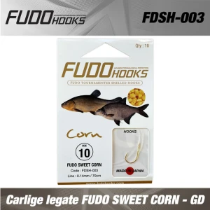 Carlige legate FUDO SWEET CORN - GD NR 12 0.14 mm/ 70 cm