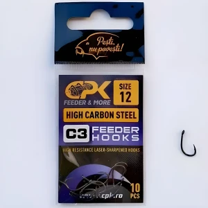 Carlige CPK C3 Feeder Hooks, Nr.12, 10buc/pac Carlige CPK C3 Feeder Hooks, Nr.12, 10buc/pac
