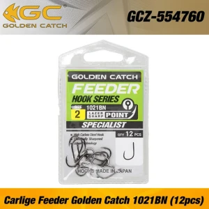Carlige Feeder Golden Catch 1021BN Nr 10, 12buc