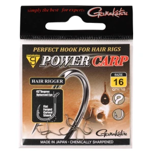 Carlige Gamakatsu Power Carp Hair Rigger Nr.16 10Buc/Plic Carlige Gamakatsu Power Carp Hair Rigger Nr.16 10Buc/Plic