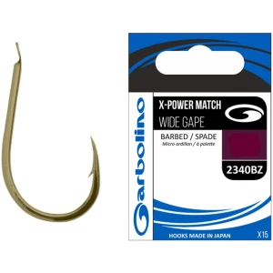 Carlige Garbolino X-Power Match Wide Gape 2340BZ, Nr.12, 15buc/plic