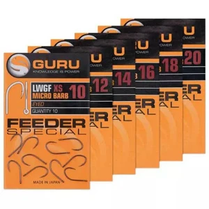 Carlige Guru Feeder Special XS Eyed, Nr.18, 10buc/pac