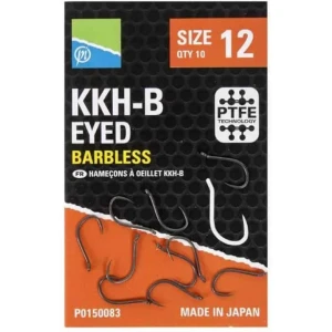 Carlige PRESTON KKH-B Eyed Hooks Barbless, Nr.14, 10buc/pac