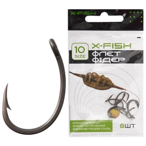 Carlige X-FISH Flat Feeder Hooks Nr.6, 8buc/pac
