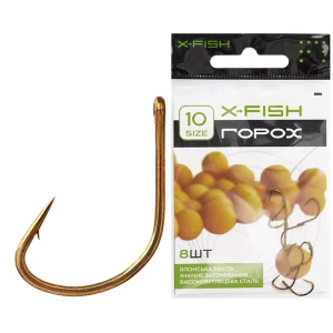 Carlige X-FISH Pea Hooks Nr.12, 8buc/pac