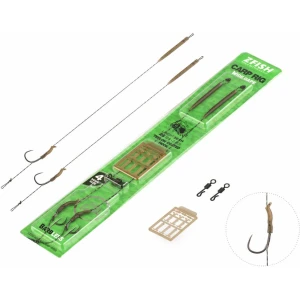 Carlige Legate ZFISH Crap Ready Rig Barbless, Nr. 4, 20cm, 2buc/pac