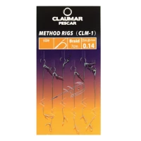 Carlige Legate Feeder Cu Spin Claumar Method Rigs Carlig Clm-1 Nr 8 7cm Fir Textil 0.14mm 6 Buc/plic