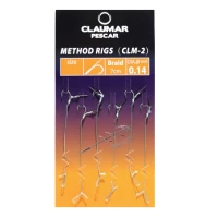 Carlige Legate Feeder Cu Spin Claumar Method Rigs Carlig Clm-2 Nr 12 7cm Fir Textil 0.14mm 6 Buc/plic