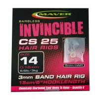 Carlige Legate Maver Invincible Cs25 Banded 14 0.18mm 8/plic Carlige Legate Maver Invincible Cs25 Banded 14 0.18mm 8/plic