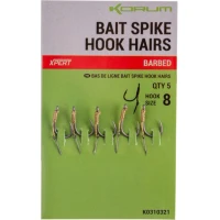 Carlige Korum Bait Spike Hook Hairs Barbed, Nr. 10, 5buc/pac