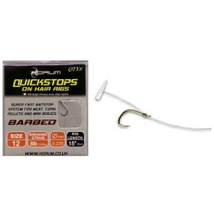 Carlige KORUM Quick Stops On Hair Rig Barbed, Nr.16, 8buc/pac Carlige KORUM Quick Stops On Hair Rig Barbed, Nr.16, 8buc/pac