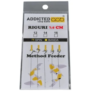 Carlige Legate ADDICTED CARP BAITS, Nr.12, 7.5cm, 5buc/pac Carlige Legate ADDICTED CARP BAITS, Nr.12, 7.5cm, 5buc/pac