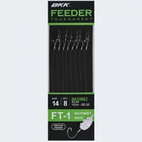 Carlige Legate Bkk Ft-1 Method Bayonet Feeder Rig 10cm, Nr.14, 0.20mm, 8buc/pac Carlige Legate Bkk Ft-1 Method Bayonet Feeder Rig 10cm, Nr.14, 0.20mm, 8buc/pac