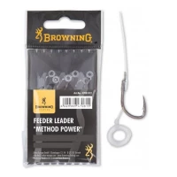 Carlige Legate Browning 10cm Nr.16 Fir 0.18mm Feeder Method Hook To Nylon With Pellet Band
