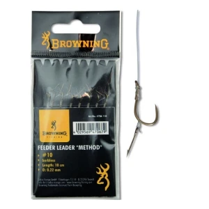 Carlige Legate Browning Feeder Method hook-to-nylon with boilie needle Bronze 10cm Nr.10 8buc/plic Carlige Legate Browning Feeder Method hook-to-nylon with boilie needle Bronze 10cm Nr.10 8buc/plic