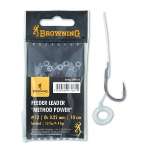 Carlige Legate Browning Nr.10 10cm Fir 0.25mm Feeder Leader Method Power Pellet Band Carlige Legate Browning Nr.10 10cm Fir 0.25mm Feeder Leader Method Power Pellet Band