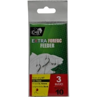 Carlige Legate C&B Method Feeder Rig C-7 Spin, 8cm, Nr. 10, 3buc/pac
