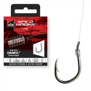 Carlige Legate DAM No.10 90cm 0.18mm New Spezi Feeder Carlige Legate DAM No.10 90cm 0.18mm New Spezi Feeder