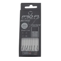 Carlige Legate Fl Method Feeder Cu Spin 10cm Carlig Method Barbed Nr.8, 8buc/set