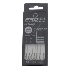 Carlige Legate FL Method Feeder Cu Spin 10cm Carlig Method Barbed Nr.8, 8Buc/Set Carlige Legate FL Method Feeder Cu Spin 10cm Carlig Method Barbed Nr.8, 8Buc/Set