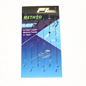 Carlige Legate FL Method Feeder Cu Spin 7mm Carlig Method Barbles Nr 8 6Buc/Set Carlige Legate FL Method Feeder Cu Spin 7mm Carlig Method Barbles Nr 8 6Buc/Set