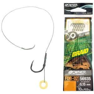 Carlige Legate Feeder Owner FDB-02 Pellet Band Braided Nr.12, 6buc/pac Carlige Legate Feeder Owner FDB-02 Pellet Band Braided Nr.12, 6buc/pac