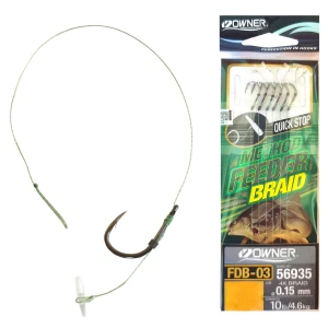 Carlige Legate Feeder Owner FDB-03 Quick Stop Braided Nr.10, 6buc/pac Carlige Legate Feeder Owner FDB-03 Quick Stop Braided Nr.10, 6buc/pac