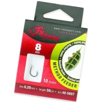 Carlige Legate Filfishing Method Feeder Rig, Nr.12, 0.16mm, 50cm, 10buc/plic Carlige Legate Filfishing Method Feeder Rig, Nr.12, 0.16mm, 50cm, 10buc/plic