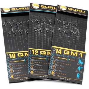 Carlige Legate Guru Bayonets QM1, Carlig Nr.10, 0.22mm, 10cm, 8buc/pac