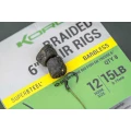 Carlige Legate KORUM Big Fish Braided Hair Rigs Barbless, 15cm, Nr.12, 8buc/pac Carlige Legate KORUM Big Fish Braided Hair Rigs Barbless, 15cm, Nr.12, 8buc/pac