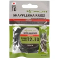 Carlige Legate KORUM River Grappler Hair Rigs M1 Barbed, Nr.12, 100cm, 5buc/pac