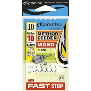 Carlige Legate Kamatsu Fast Stop Chinu Mono, 10cm, Nr.10, 0.22mm, 5buc/pac