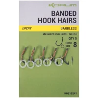 Carlige Legate Korum Banded Hook Hairs Barbless, Nr.12,  5buc/pac