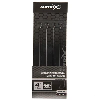 Carlige Legate Matrix Commercial Carp Rigs, Nr.16, 15cm, 8buc/plic